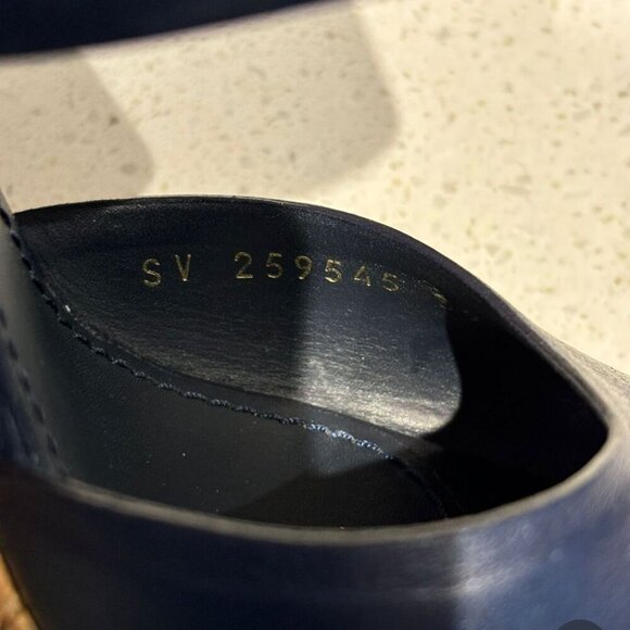 Yves Saint Laurent Womens Deauville Cork Heel Wedge Sandals Black Size 39 - Picture 9 of 12